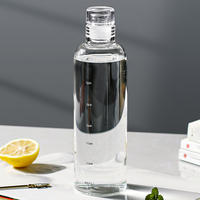 Amazons-bouteilles de jus borosilicaté réutilisables et étanches, bouteille d'eau en verre avec Time Maker, 500ML/700ML, offre spéciale