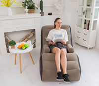 Canapé-Lit Paresseux Gonflable en Forme de S IStapromo Cadeaux pour Extérieur et Intérieur, Fauteuil et Canapé Gonflable Confortable, Repose-Pieds de Loisirs