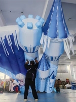 Publicité Frozen Cartoon Thème Blowup Gonflable Bienvenue Entrée Arche Tunnel Pour Halloween Fête De Noël Événement Décoration
