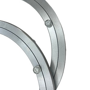 Placa giratoria redonda moderna, herrajes para mesa de comedor de aluminio plateado resistente y placa para muebles con placa giratoria - Product Image 5