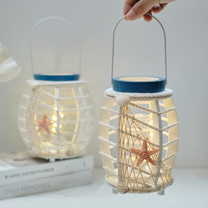 <b>LED</b> Ocean Style Night Lantern Round Tap Control <b>Battery</b> Powered Indoor Bedroom Decor - Product Image 3