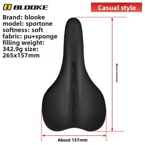 BLOOKE épaissi <span class=keywords><strong>PVC</strong></span> <span class=keywords><strong>selle</strong></span> coussin de siège mousse à mémoire doux montagne vélo de route Gel coque matériel rebond lent vélos de route - Product Image 6