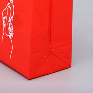 Sacs promotionnels personnalisés indéchirables pour supermarchés, sacs colorés de grande taille en tissu non tissé, sacs de courses en toile. - Product Image 6