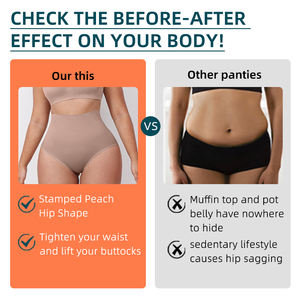 <span class=keywords><strong>Tanga</strong></span> sculptant sans couture pour femme, taille haute, contrôle du ventre, amincissant, rehausseur de fesses, impression de logo OEM, string en gros - Product Image 5