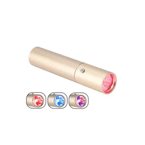 Shenzhen Baguette Rechargeable Portable Rouge Et Bleu 40hz Lumière Infrarouge Torche De Thérapie À Main Pour Tout Le Corps Visage