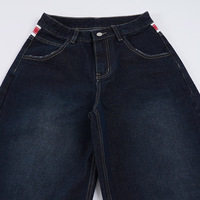 Style rétro américain, vêtements uniques, jean, pantalon, imprimé bleu, robes décontractées pour femmes pour les vacances