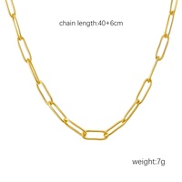 Collier tendance en acier inoxydable plaqué or PVD 18 carats, hypoallergénique, inaltérable, avec fermoir rond à pression et chaîne maille trombone pour breloques DIY