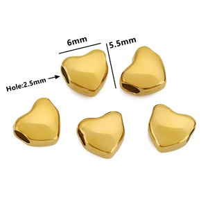Cuentas con forma de cabeza de conejo, de acero inoxidable chapado en oro, accesorios de joyería DIY, cuentas sueltas para pulseras, lazos para el cabello y manualidades. - Product Image 4