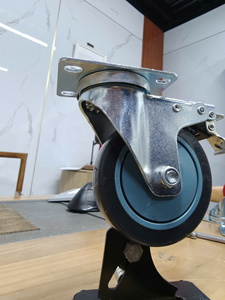 Roues pivotantes en acier inoxydable de qualité supérieure, robustes, avec support en acier zingué, capacité de charge de 80 à 120 kg, pour usage industriel, roulement fluide - Product Image 2