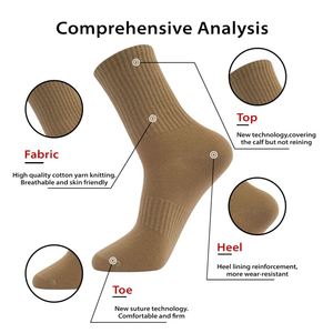 Chaussettes de sport unisexes en coton jacquard brodé de haute qualité avec logo athlétique, design tendance, tube, grip et personnalisation pour hommes - Product Image 3