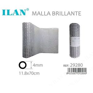 Tessuto Metallico Ilan Bright Silver Mesh 4mm 11.8x70cm in Rotolo - Product Image 3
