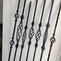 Facile à installer Noir 1/2 "Creux Carré Basketball Knuckles Broches Métalliques pour Décoration de Rampe Intérieure Vente Chaude