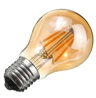 Ampoule LED en verre à filament flexible blanc chaud ambre 2200K 2700K, culot E27, A60 G80, éclairage résidentiel