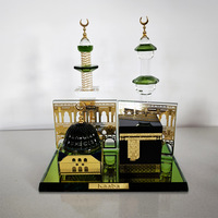 Souvenir en cristal de la Kaaba et du Minaret, réplique de la Mecque islamique, cadeau de voyage du Moyen-Orient pour les musulmans, souvenir de l'Aïd, du Ramadan et du Hajj