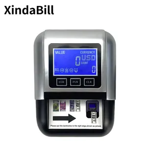 XD-300A USD EUR Portable Fake Money Detector Currency Bill Counting Calculated Amount Mini Rechargeable Detecting Machines