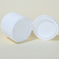 Pots en plastique blancs de 50g, 80g, 100g avec cuillère pour cosmétiques et soins de la peau