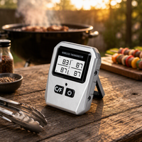 Thermomètre de cuisson numérique intelligent en plastique, 4 sondes sans fil pour fumer, griller, frire, portée de 100 m, minuterie multiple, alarme Bluetooth