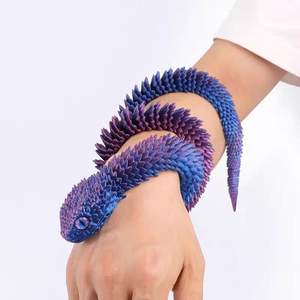 Lámpara Nocturna Víbora Impresa en 3D <span class=keywords><strong>de</strong></span> 60 cm, Adorno Artesanal Creativo Arcoíris, Modelo <span class=keywords><strong>de</strong></span> Animal Articulado Hecho a Mano para Niños, Regalo <span class=keywords><strong>de</strong></span> Plástico - Product Image 5