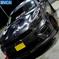 Hot Shadow Ghost Pattern Car Film Black Sliver Gold Matte Glossy Car Wrap Sticker Car Vinyl Wrap Film