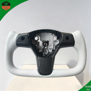 Volante de Cuero Negro con Calefacción, Sin Costuras, Modelo Mejorado, para Tesla Model 3 Y 2020 2021 2022 <span class=keywords><strong>2023</strong></span> - Product Image 4