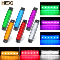 Feux de position latéraux universels 12V 24V à LED, feux d'ambiance avant et arrière pour camion, remorque, voiture, cabine, camping-car, rouge ambre, blanc, vert, bleu