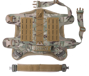 犬用ハーネスアウトドア犬用トレーニングハーネスヘビーデューティ戦術バッグ付きメタルバックルプルなし - Product Image 4