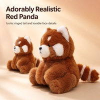 Peluche Panda Rouge en Gros d'Usine, Jouet en Peluche Doux, Animal en Fausse Fourrure Rempli de Coton PP, Plusieurs Tailles, Peluche à Câliner, Cadeau pour Enfants