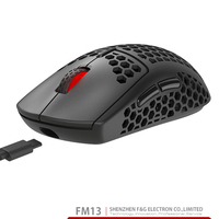 Ultra Ringan Honeycomb 2.4GHz Mouse Gaming RGB, Nirkabel dan Kabel Mode Ganda dengan Koneksi Tipe-c