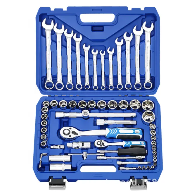 61 Cái Spanner Xe Đạp Combo Kit Dụng Cụ Cầm Tay Set 1/2 "1/4" Inch Ô Tô Sửa Chữa Tool Set