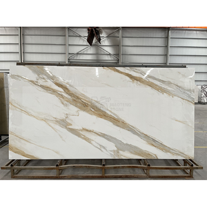 Piastrelle Lucide Spesse 12MM, <span class=keywords><strong>Lastre</strong></span> di Marmo Dorato <span class=keywords><strong>per</strong></span> Ville e Centri Commerciali, <span class=keywords><strong>Lastre</strong></span> in Pietra Sinterizzata Artificiale <span class=keywords><strong>per</strong></span> Esterni - Product Image 1