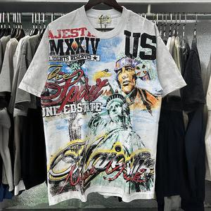 Fast Shipping Print on Demand Custom Logo T-Shirt Men Design 100% Cotton Tshirt Designer Shirt Oversized Y2K Graphic T Shirt - Product Image 5