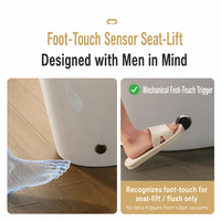 WC intelligent moderne en céramique avec bidet intégré, chasse d'eau automatique et capteur de mouvement