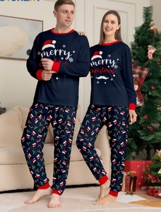 家族クリスマスパーティーパジャマ女性お父さん子供赤ちゃんクリスマス帽子パターンパジャマパジャマ服セット - Product Image 2