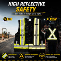 Gilet de sécurité réfléchissant vert néon personnalisé de classe 2 ANSI pour le contrôle du trafic nocturne, la construction en usine, le travail en extérieur, les hommes