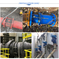Raccord flexible en fonte ductile et acier au carbone PN10-PN16 à connexion par bride, résistant à la corrosion pour tuyaux en PVC, 1 pièce