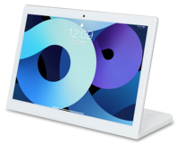 Tablette Android 4G LTE interactive intelligente 10,1 pouces en forme de L pour menu numérique, TPV, retour d'information, PC de bureau, POE, NFC