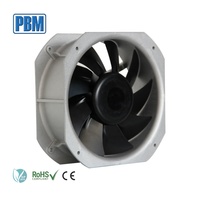 Ventilateur axial d'extraction haute efficacité 280x280x80mm, roulement à billes, pales en acier inoxydable, moteur EC sans balais 24/48VDC IP44