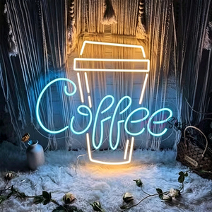 Coffee Cup Neon LED Sign Acrylic <b>Wall</b> <b>Light</b> Warm White <b>Dimmable</b> IP65 Mounted for Bar Decor - Product Image 3