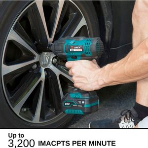 Wholesale Car Repair <b>Tool</b> Portable <b>Power</b> <b>Tools</b> 20v Brushed Motor Impact Wrench Set Cordless Gun with GS, ROHS, CE Certificated - Product Image 2
