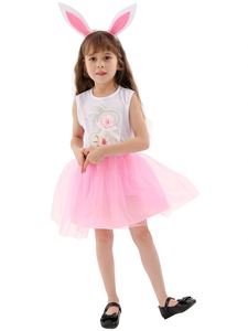 Hot Selling Spring Summer Child Party Carnival Costumes Kids Happy Easter Performance Clothes Girls Bunny Dresses - Product Image 2