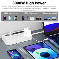 Multiprise USB de style britannique avec prise UK, rallonge multiprise avec construction en ABS et cuivre et protection isolante