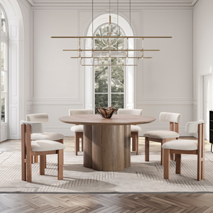 Tavolo da pranzo rotondo contemporaneo Versatile Design moderno solido <span class=keywords><strong>legno</strong></span> <span class=keywords><strong>naturale</strong></span> mobili per la casa cucina ristorante Bar palestra - Product Image 3