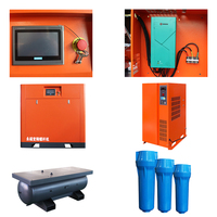 Compresseur d'air à vis à aimant permanent haute pression 15KW 16Bar 20Bar 380V 50Hz, refroidi par air, lubrifié, silencieux, pompe industrielle
