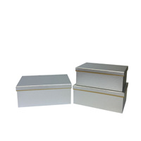 Caja de Regalo Rectangular de Papel Artístico de Alta Calidad con Diseño Floral, Juego de Tres Piezas para Empaque de Ramo de Flores, Regalo Eterno