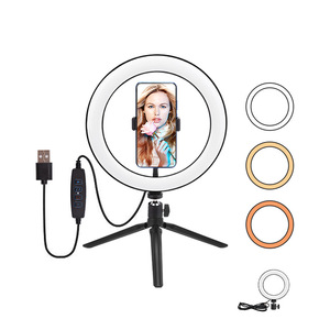 10นิ้ววงกลม Led Selfie แหวนแสงถ่ายภาพ Tiktok LED Youtube Live ยืน Video <span class=keywords><strong>Studio</strong></span> ปรับ - Product Image 1