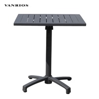 Ensemble de table à manger extérieure en aluminium extensible et réglable, mobilier de jardin commercial moderne en métal pour café