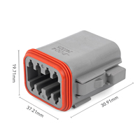 JRready Deutsch DT Wasserdichtes Steckverbinder-Set 8-polig mit # 16 solide Kontakte, 14-20 AWG – Hochleistungsanwendungen für Marine und Transport.