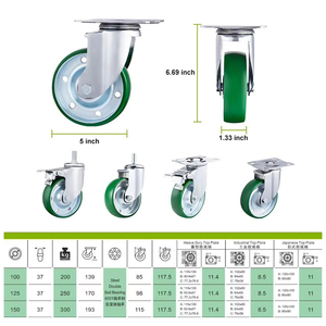 Industrielle Hochlast-Lenkrollen 200-300KG für Mittelschwere Lasten, Schwenkbare 4, 5, 6 Zoll Lenkrollen - Product Image 2