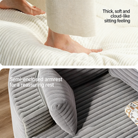 Fauteuil de salon moderne compressé sous vide pour une personne, siège de canapé en velours côtelé pour chambre à coucher, fauteuil rond paresseux, canapé-lit pliant