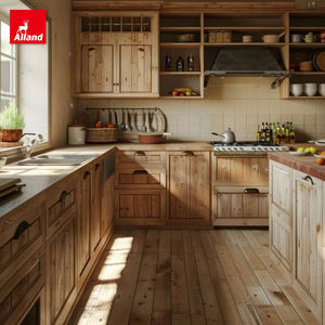 Alland Customization Handmade Soft Modular Drawer Organizer Rustic Knotty Natural Stained Yellow Old Solid Pine Wood Faucet - Product Image 4